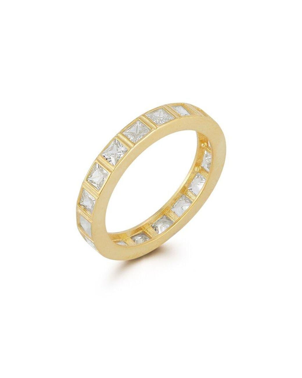 Chloe and Madison White 14k Over Silver Cz Ring