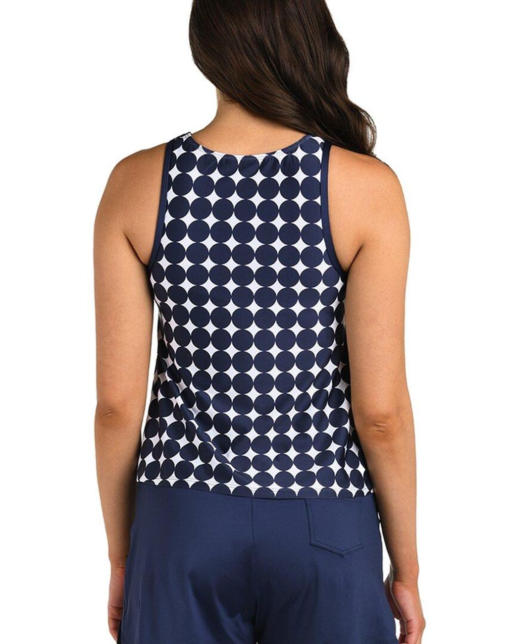 24th & Ocean Blue Mod Illusions Tankini Top