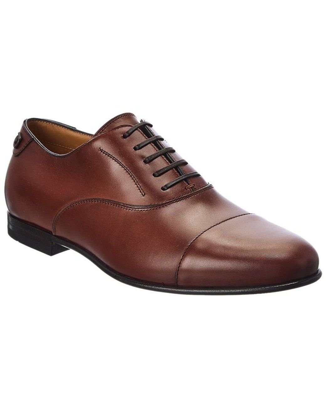 Ferragamo Gillo Leather Oxford in Brown for Men Lyst