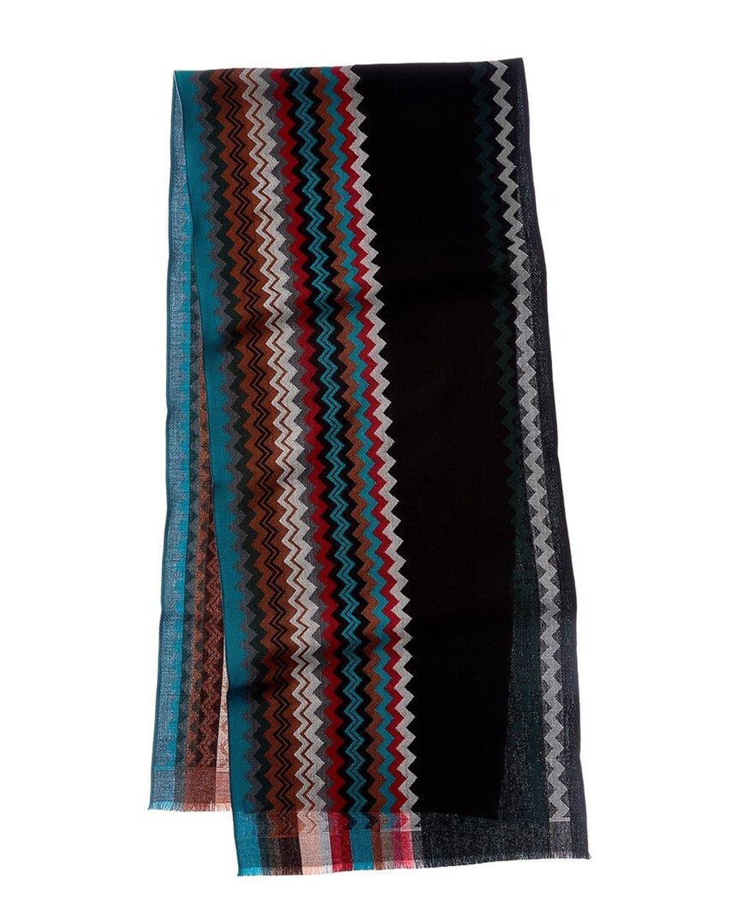 Missoni Blue Wool Scarf