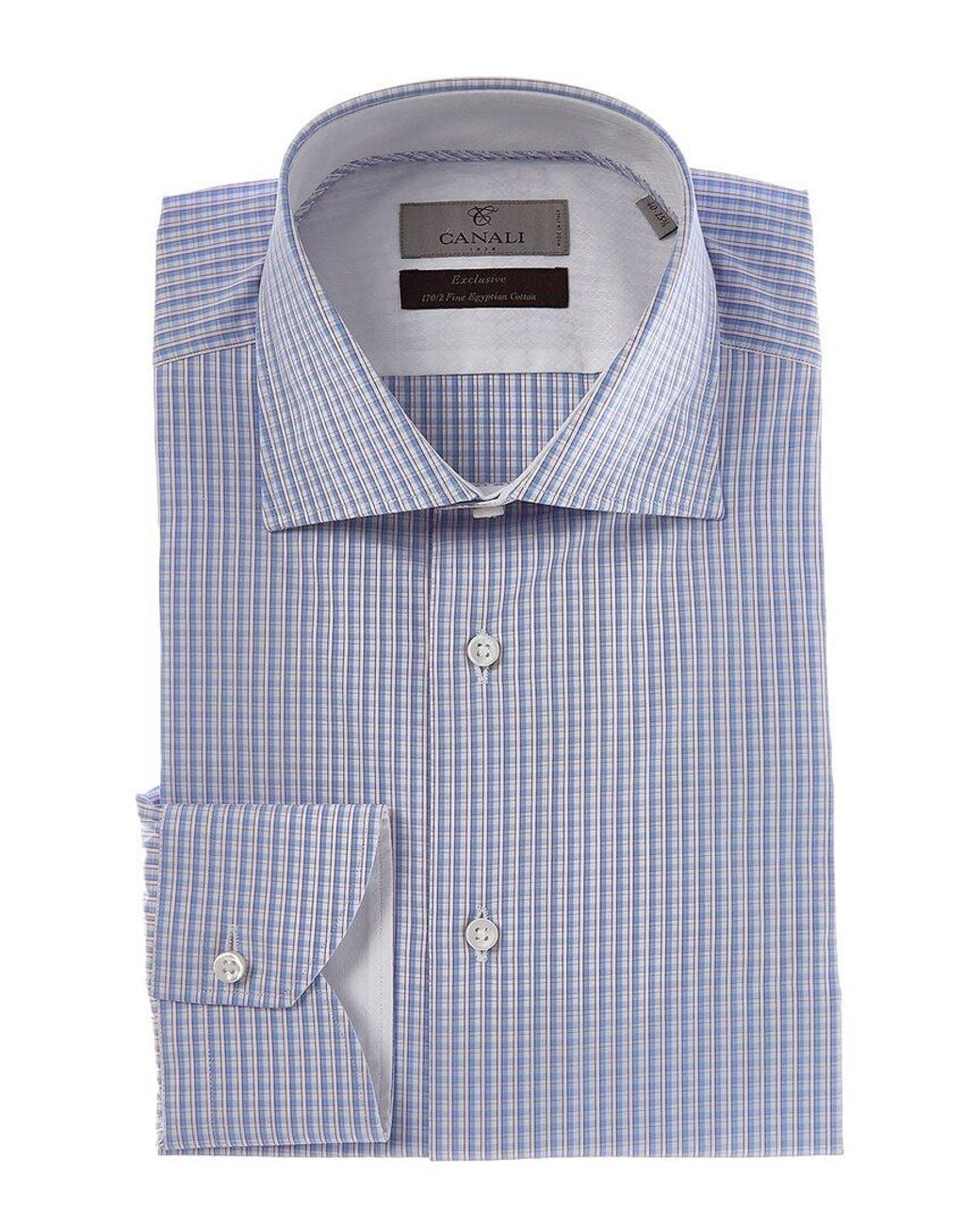 Canali Blue Dress Shirt for men