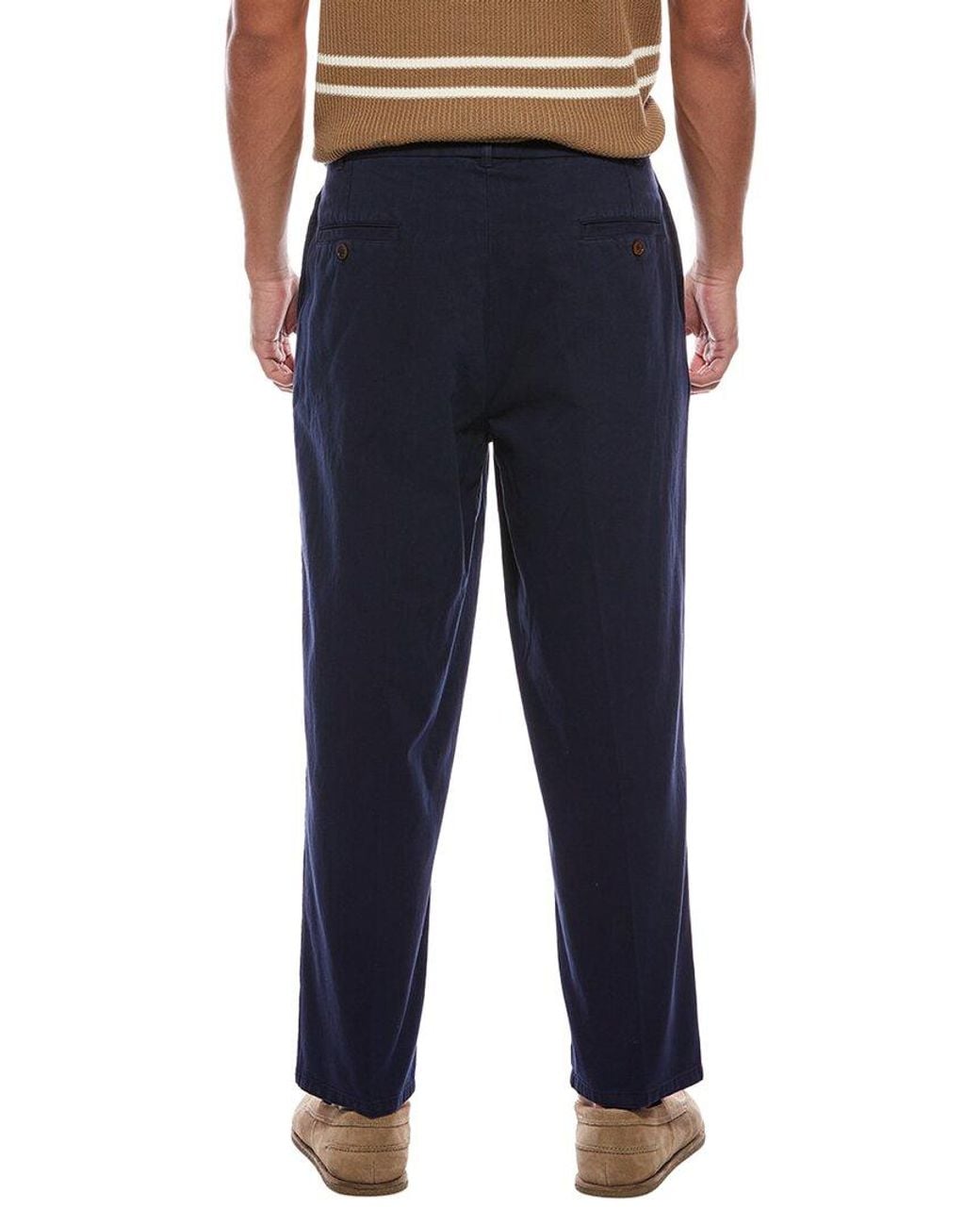 Rowing Blazers Blue Pleated Relaxed Trouser for men