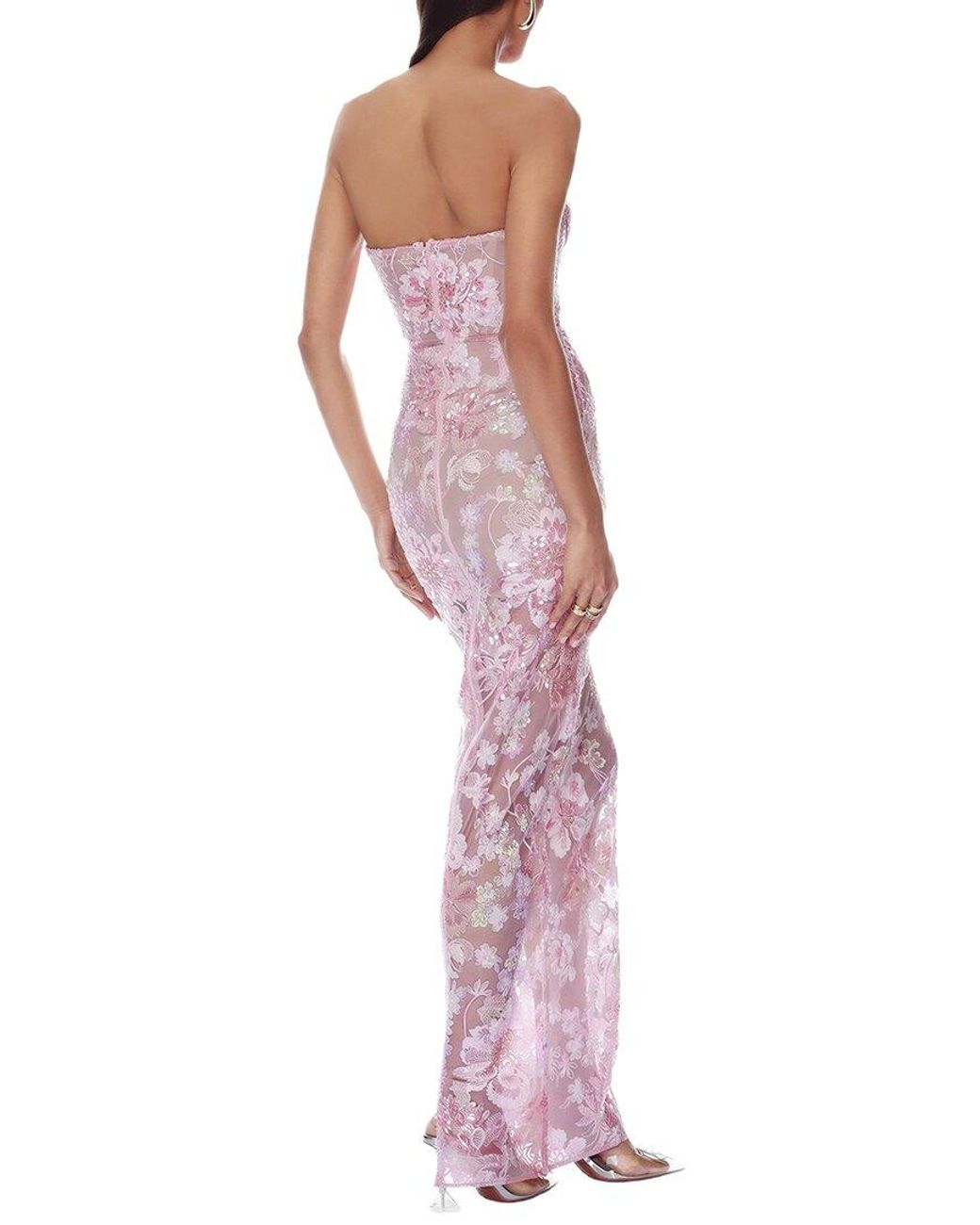 Alma King Red Solid Maxi Dress