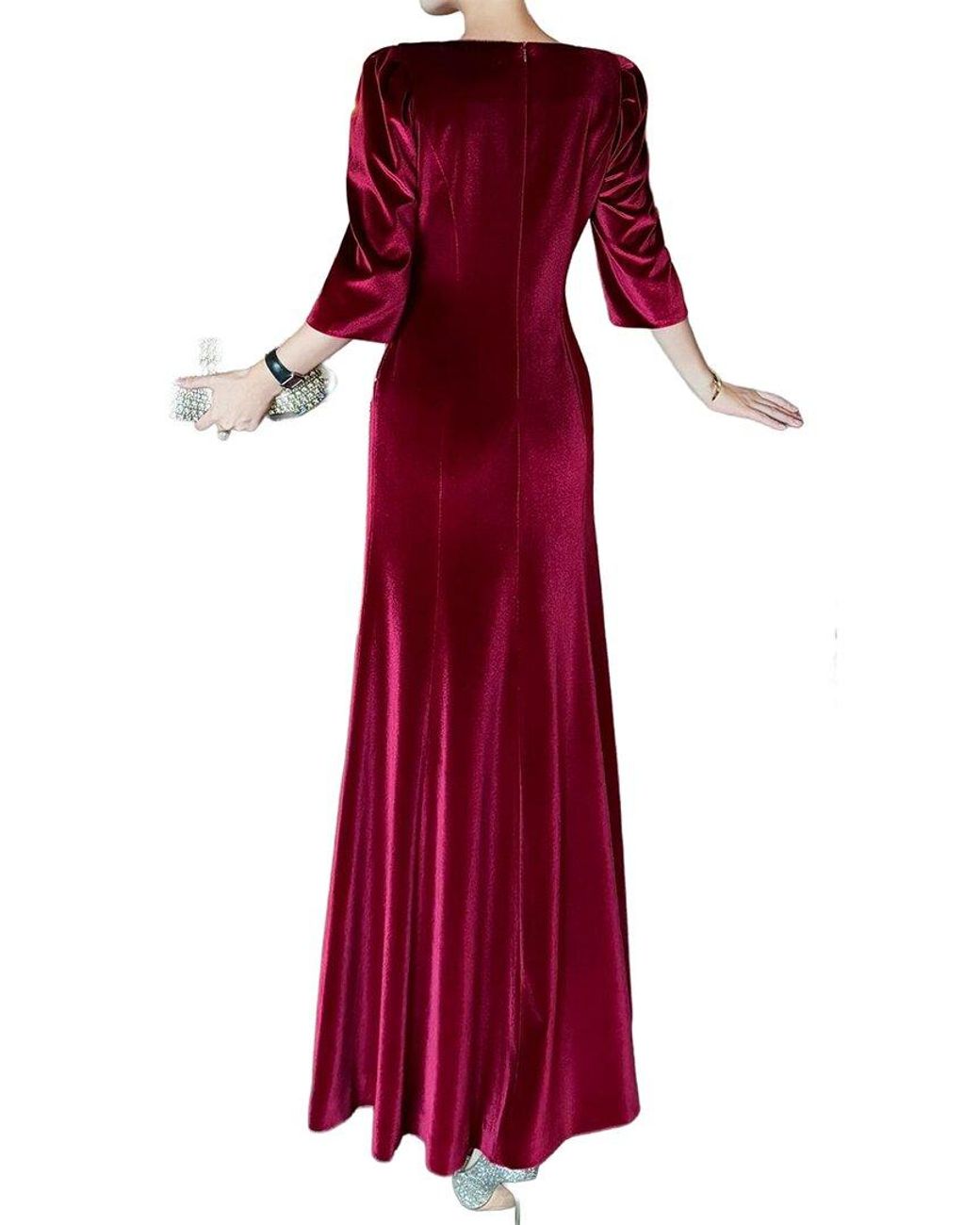 BRC By BURRYCO Red Embellished Maxi Dress