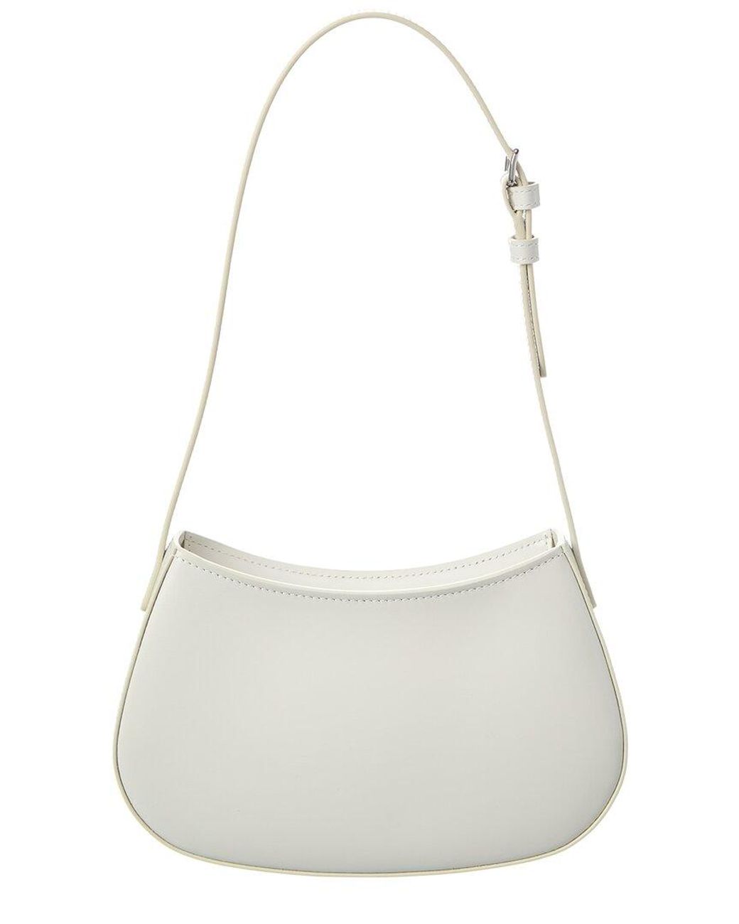 Celine Tilly Medium Leather Shoulder Bag in White | Lyst