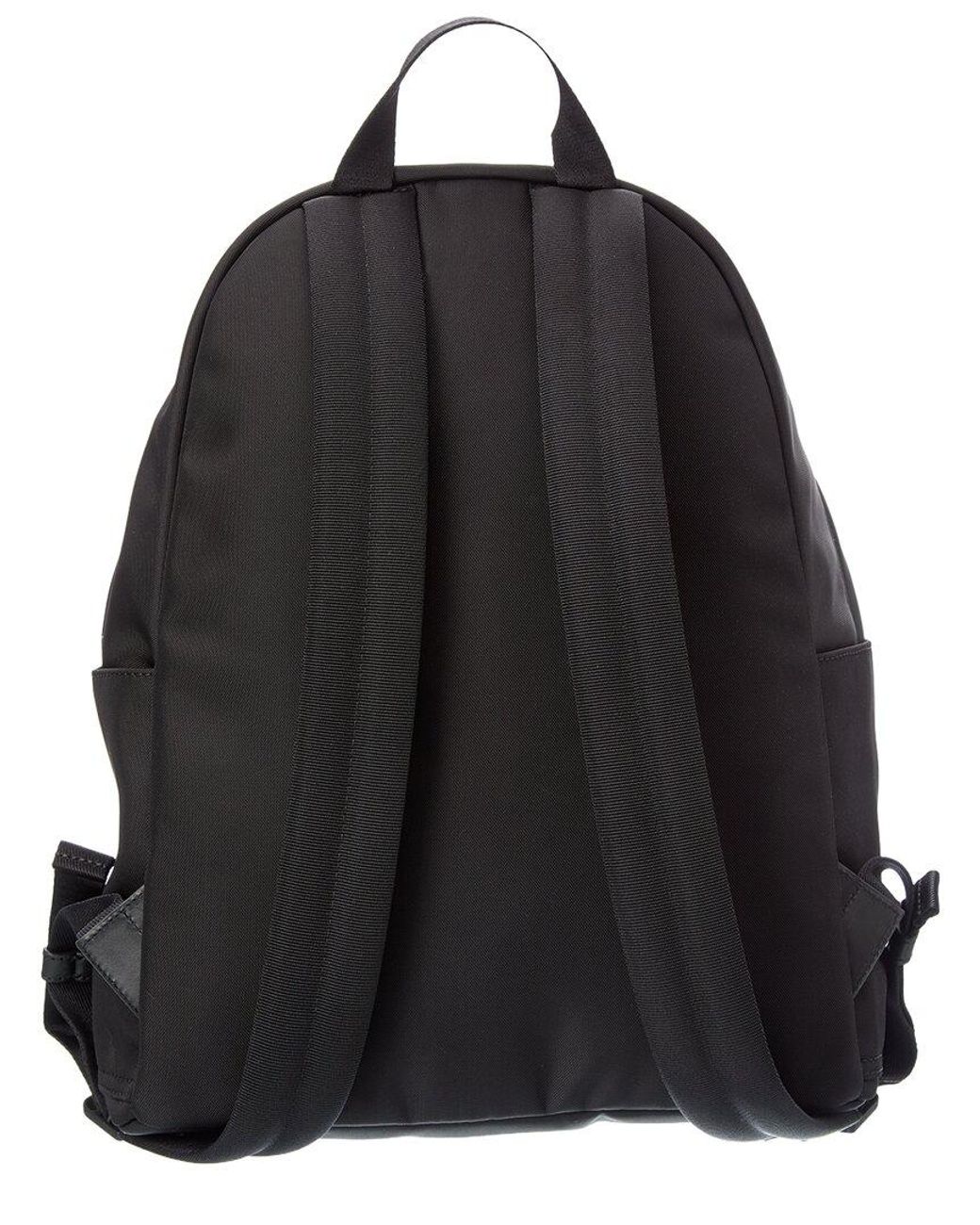 Moncler Black Canvas Backpack for men