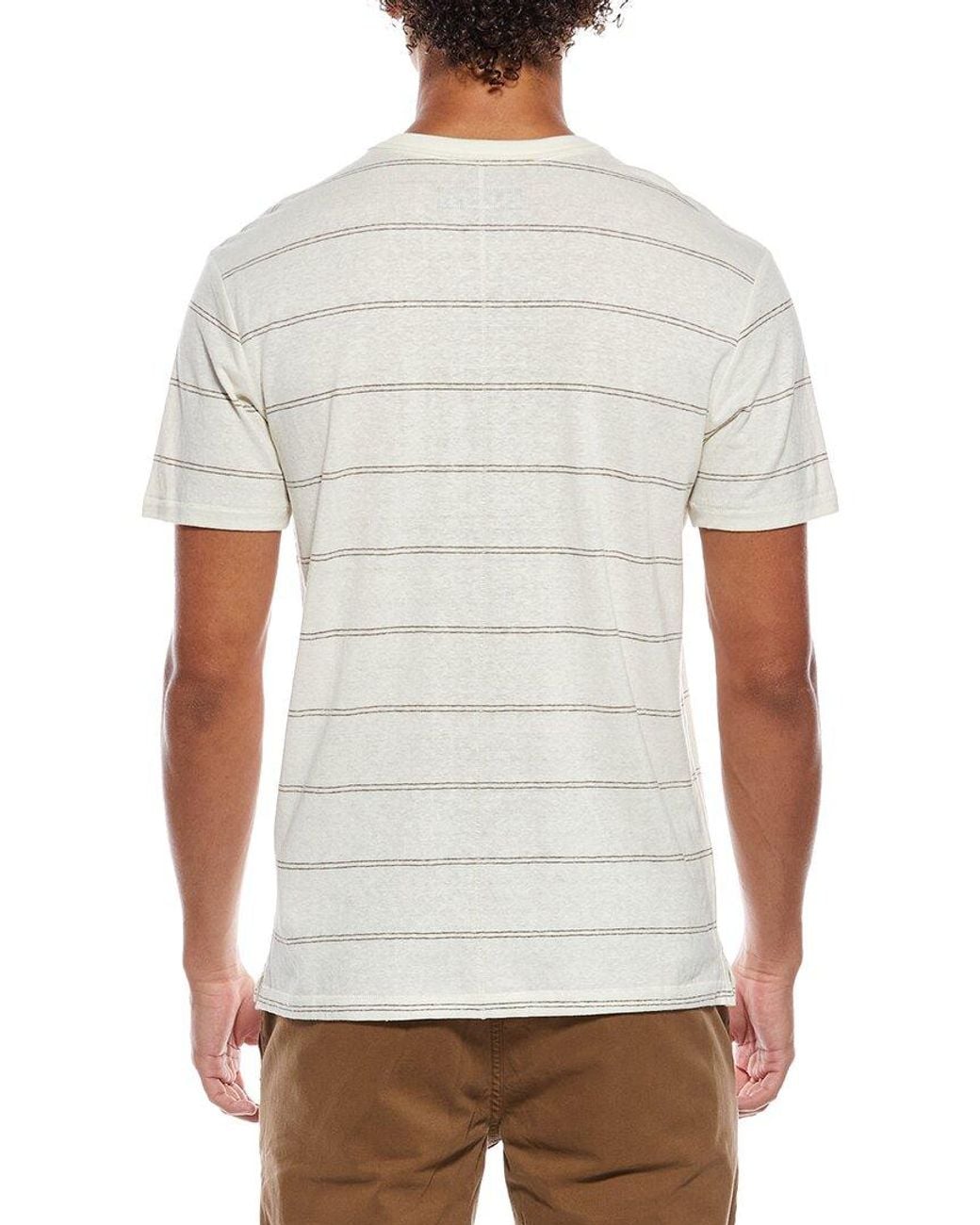 Rag & Bone White Hemp Stripe Classic T-Shirt for men