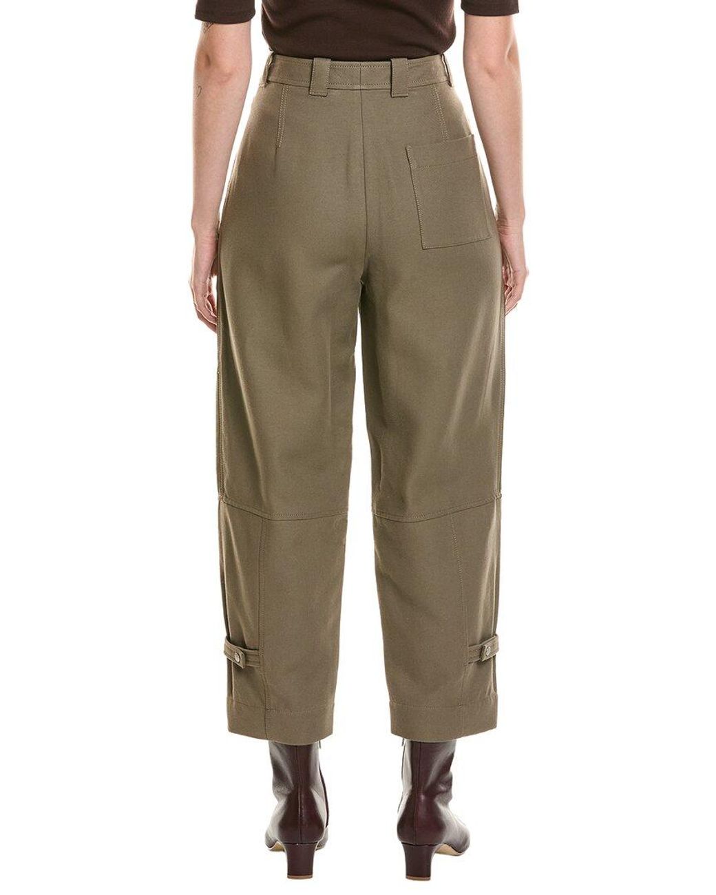 3.1 Phillip Lim Green Wool-Blend Utility Relaxed Tapered Pant