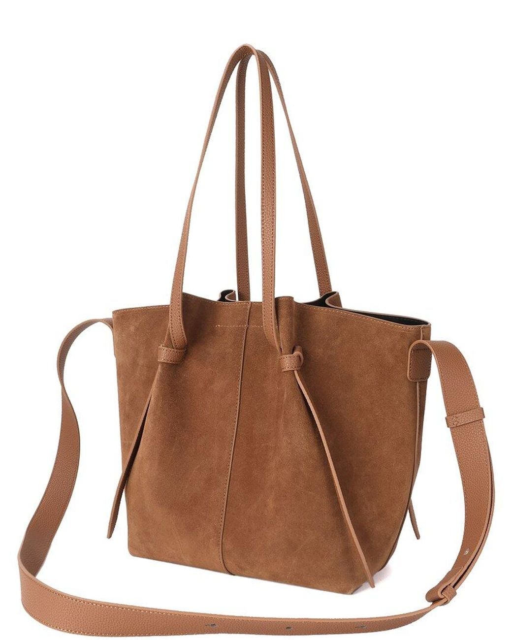 Tiffany & Fred Paris Brown Lambskin Suede Tote