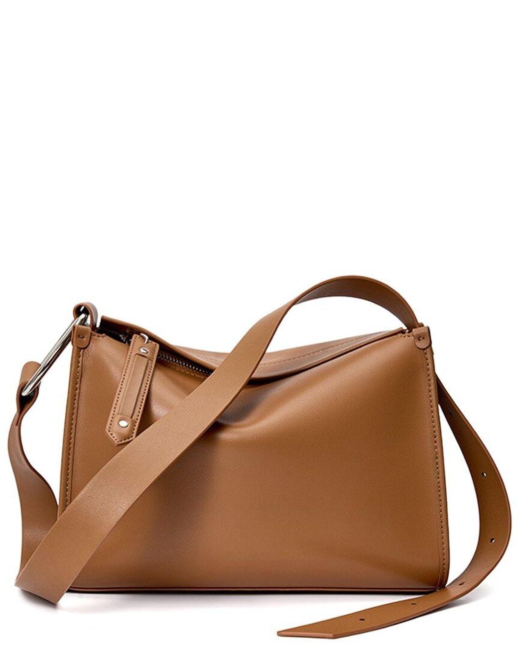 Adele Berto Brown Leather Shoulder Bag