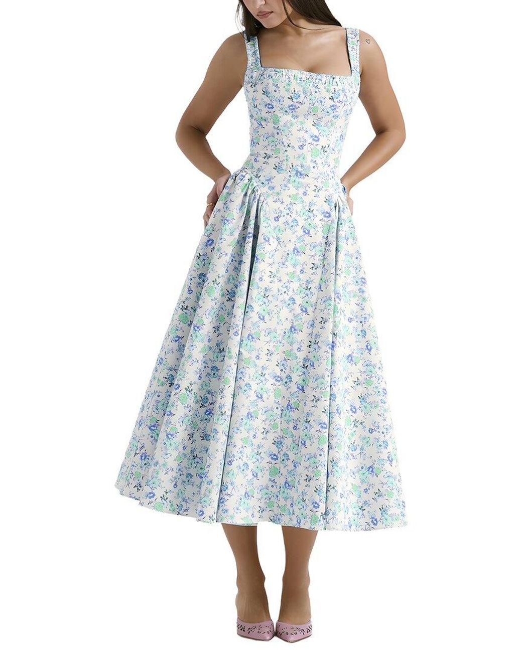 CAMILA BLANCO Blue Midi Dress