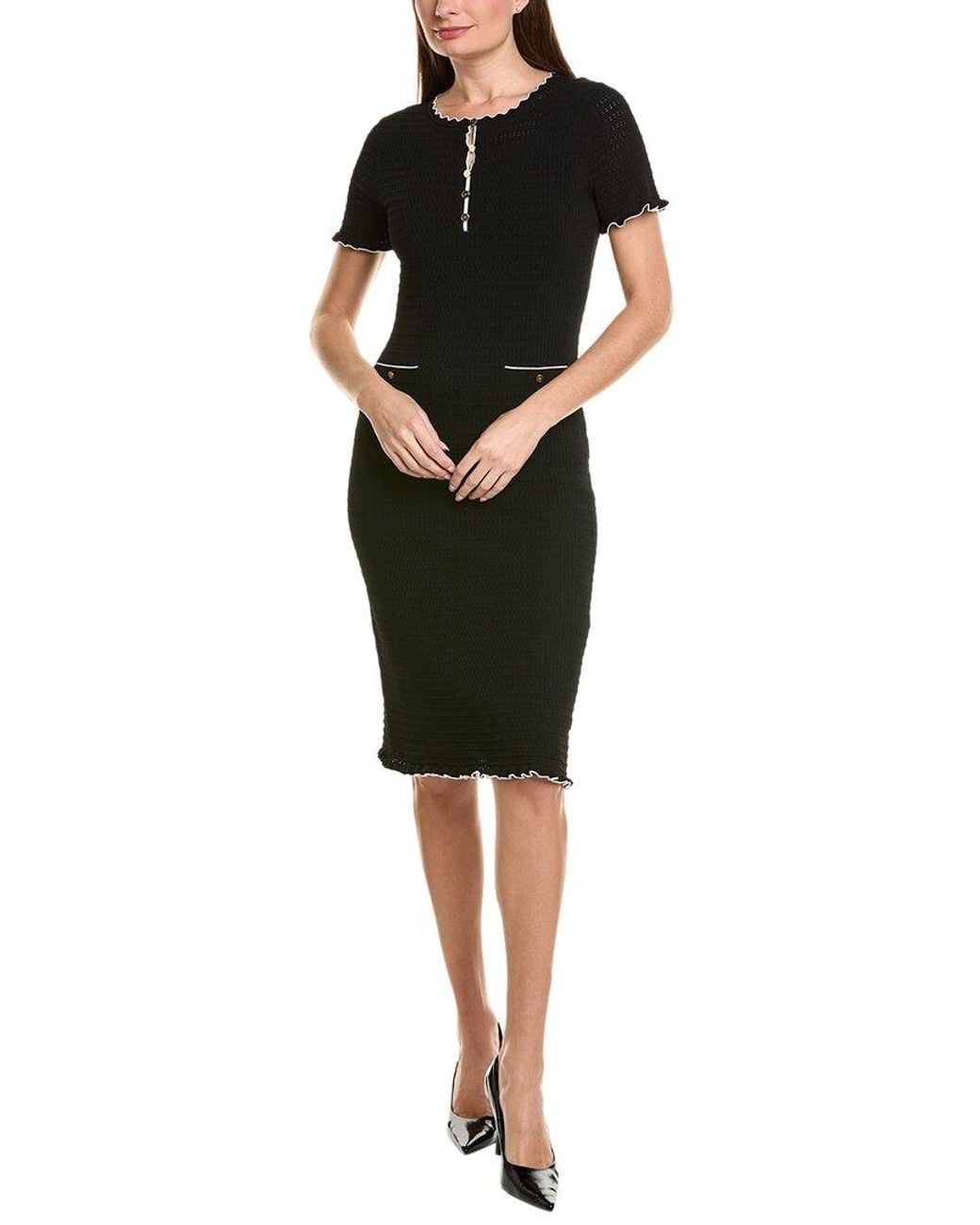 Tahari Black The Easton Dress