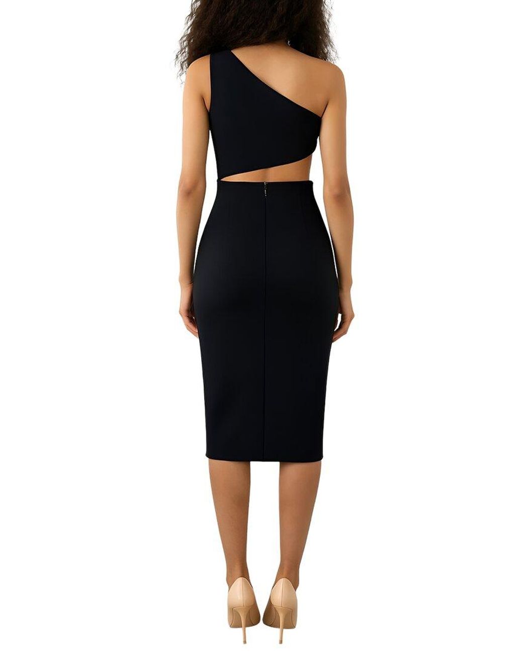 CAMILA BLANCO Black Midi Dress
