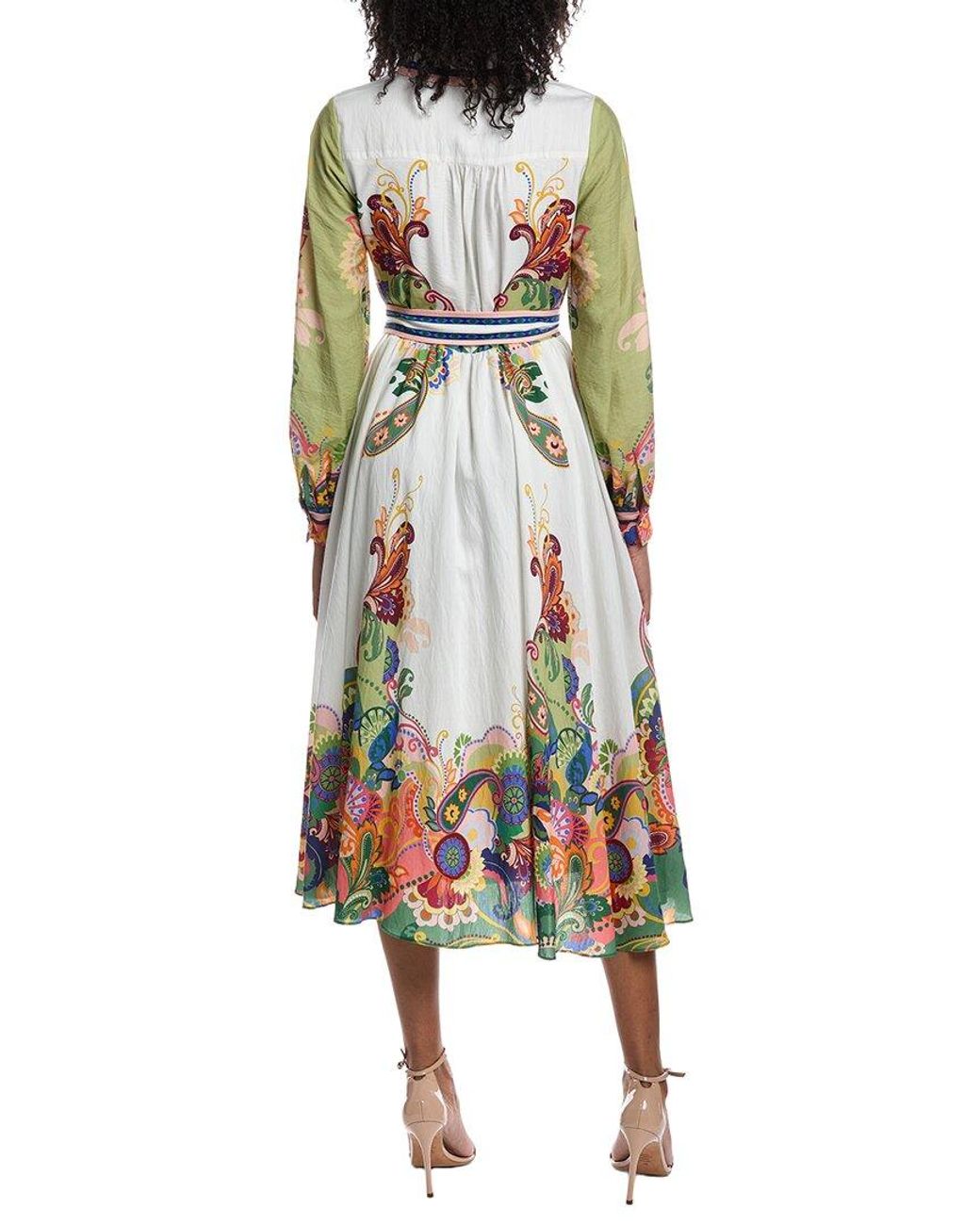 Tahari Black The Ester Celestial Paisley Dress