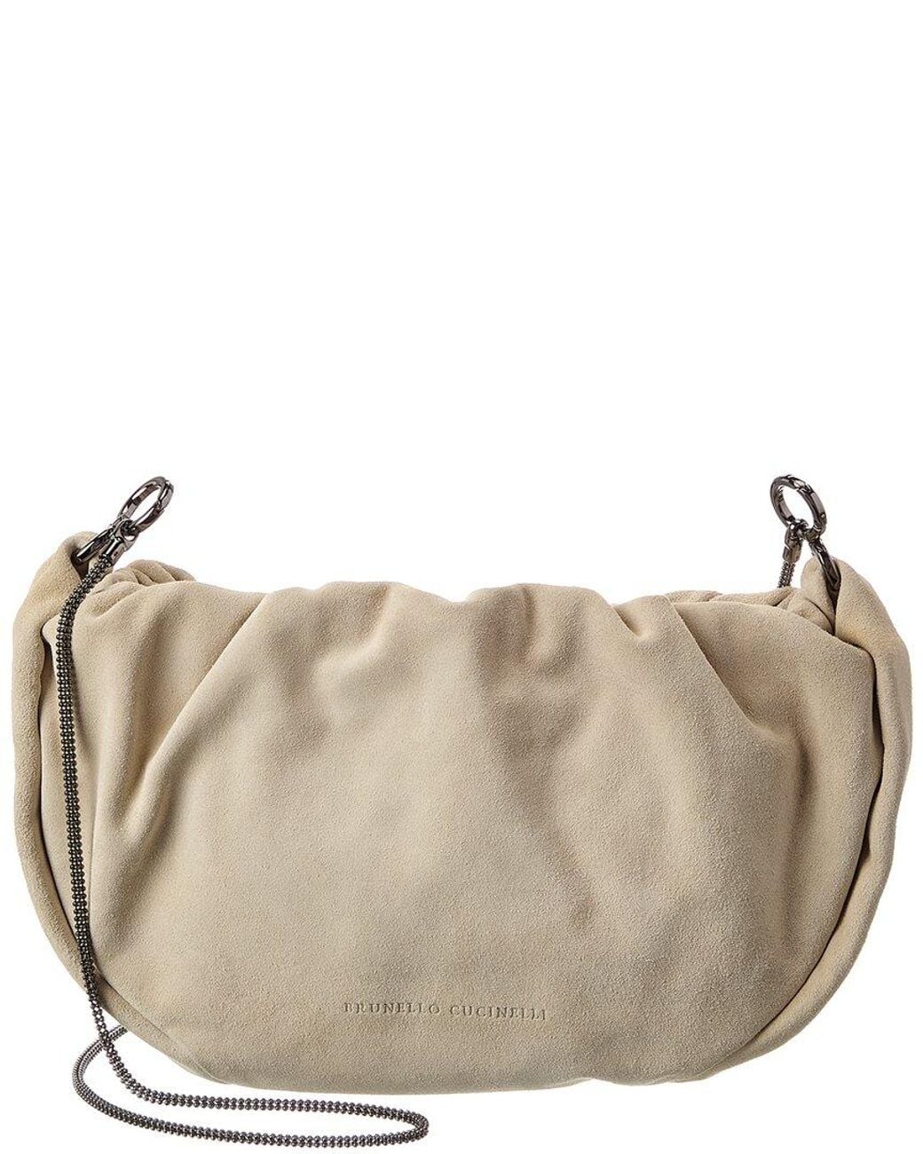Brunello Cucinelli Brown Suede Hobo Bag