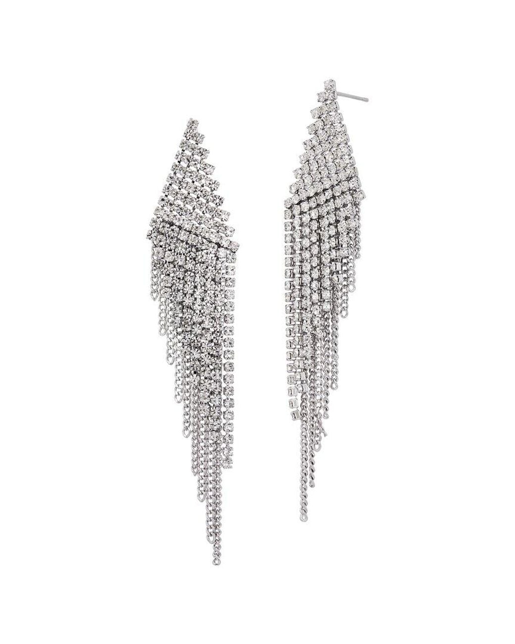 Savvy Cie White Cz Dangle Earrings