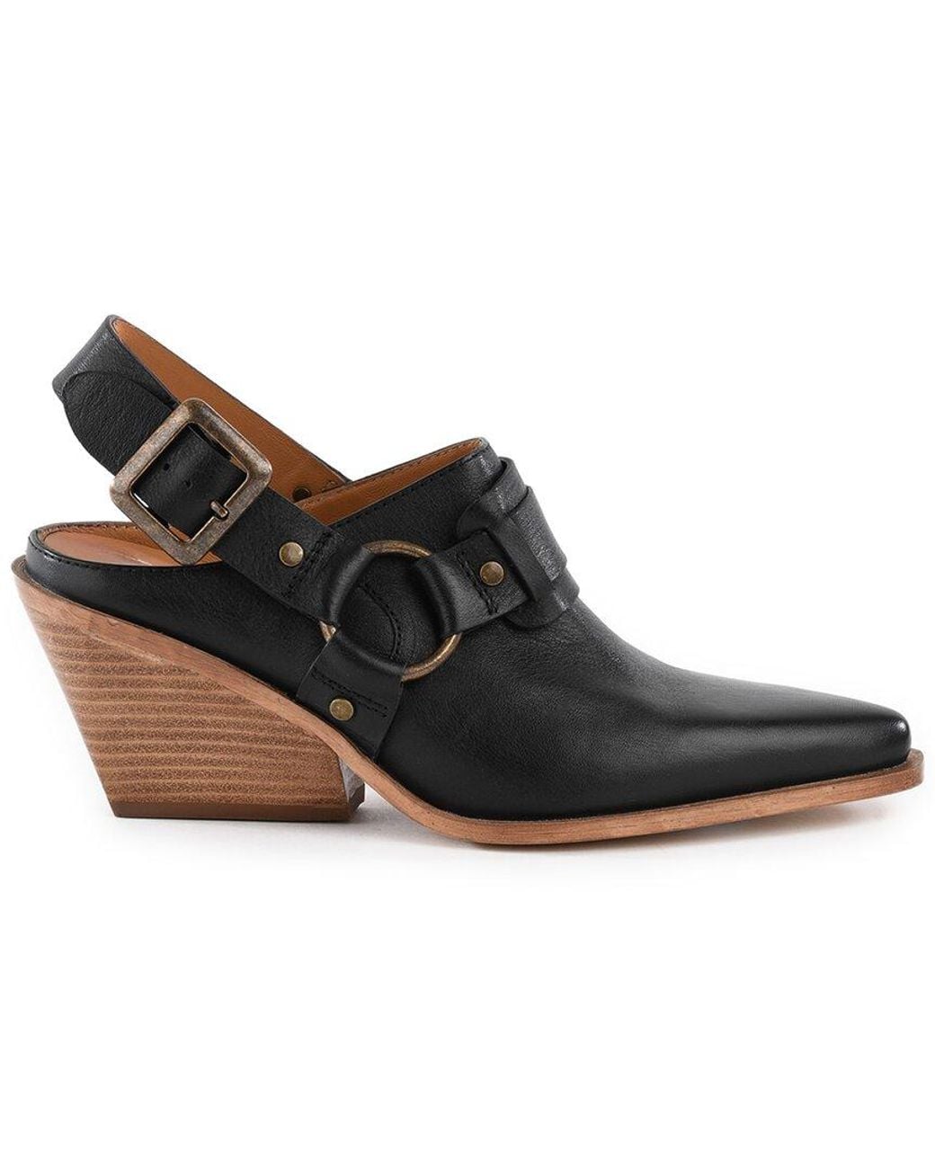 Seychelles Black Classified Leather Heel