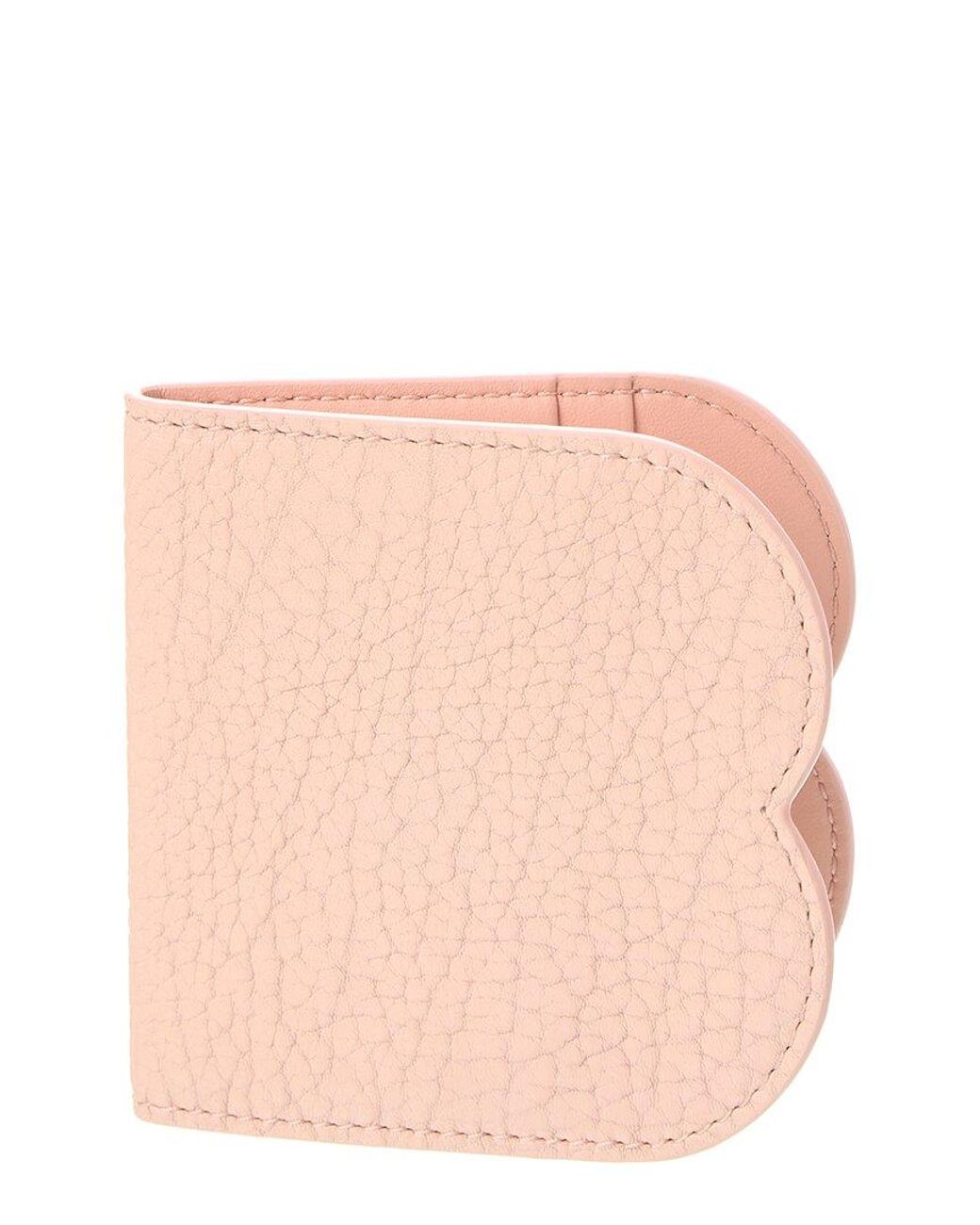 Burberry Pink Chess Leather Card Holder