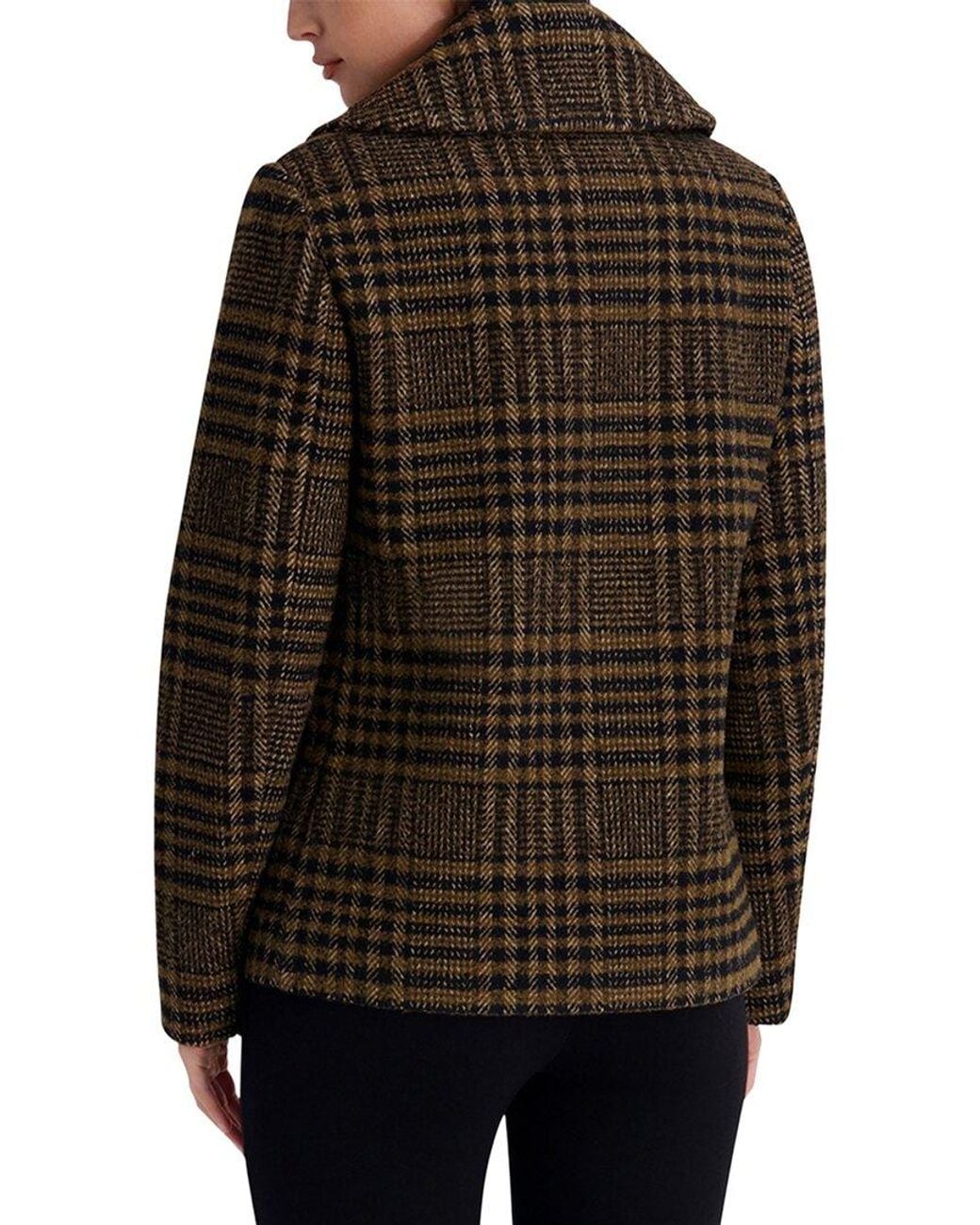 Kenneth Cole Black Short Wool-Blend Jacket