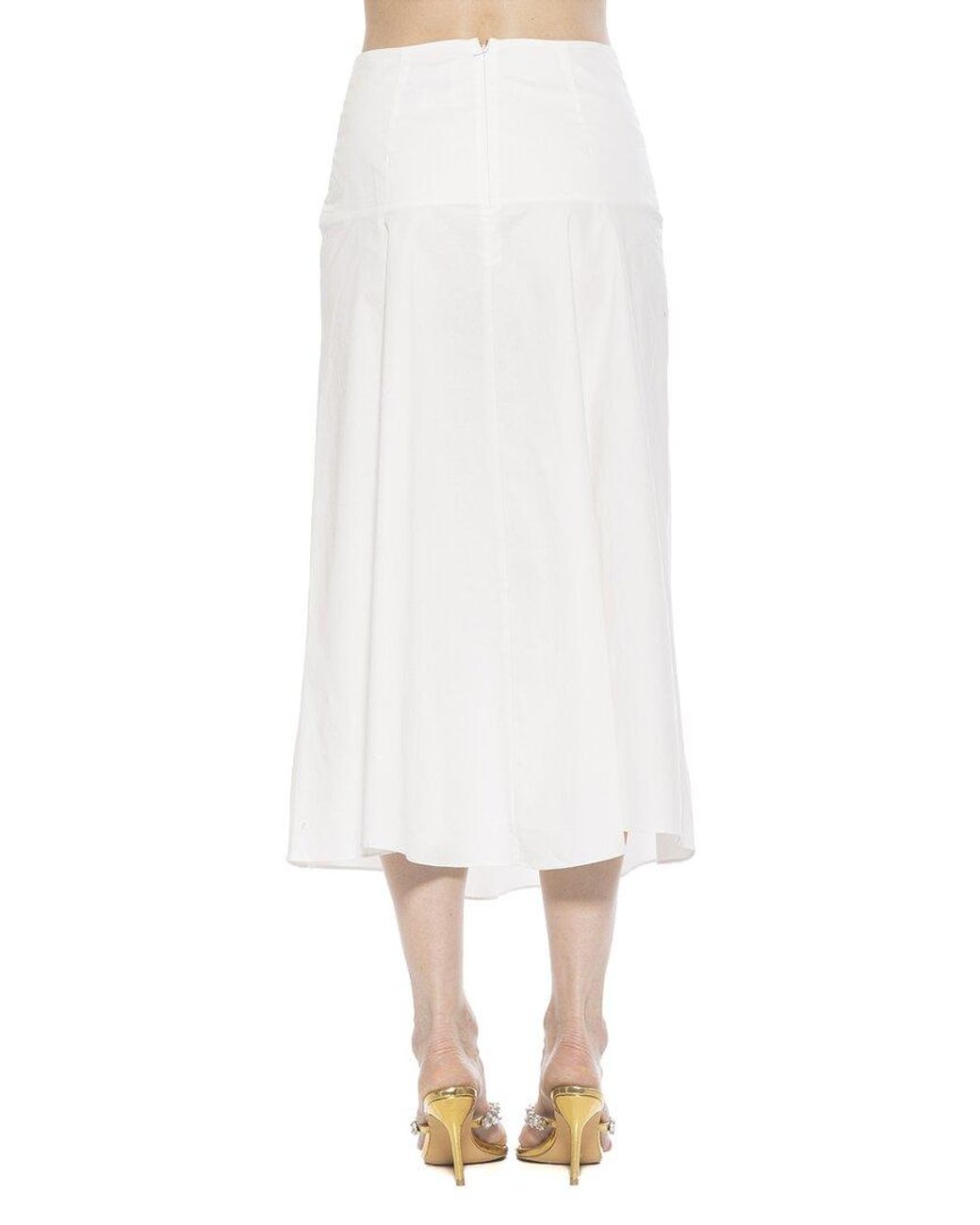 Alexia Admor White Hadley Midi Skirt