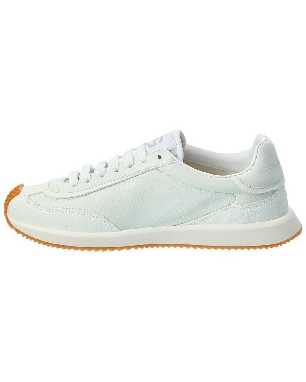 Dolce & Gabbana White Cushion Leather & Suede Sneaker for men