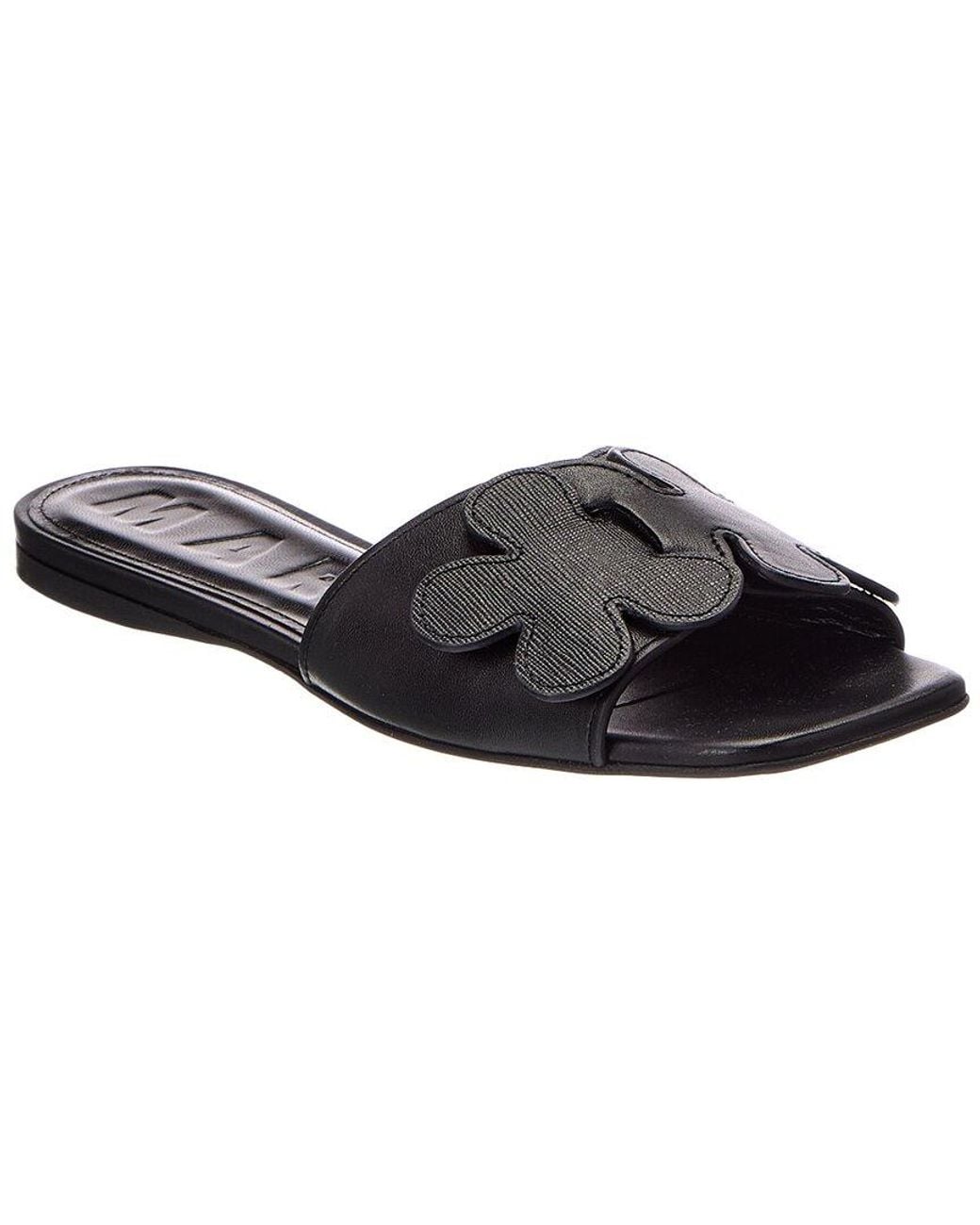 Marni Black Logo Leather Sandal