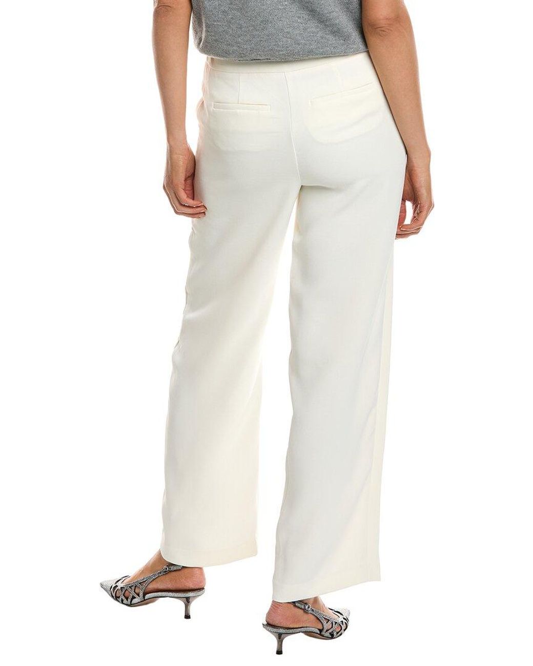 Nanette Lepore White Solid Pant