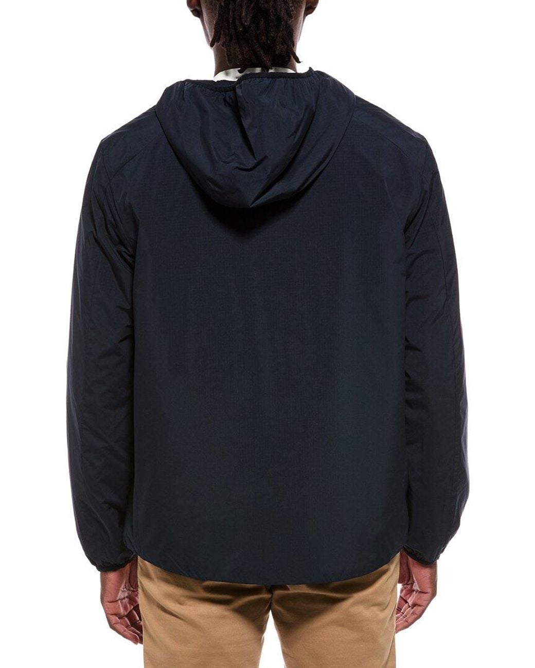 Nautica Blue Hooded Transitional Jacket for men