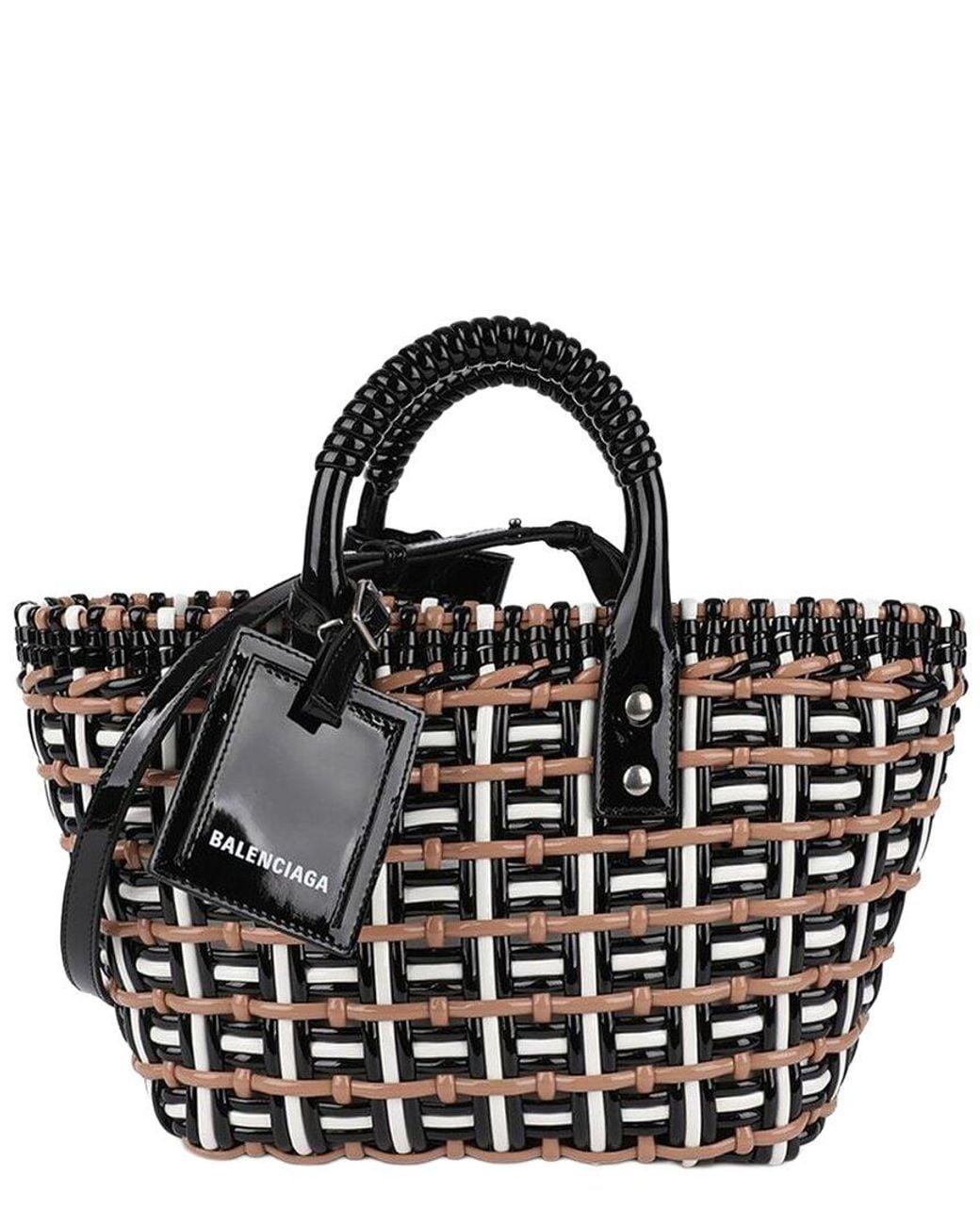 Balenciaga Black Spandex Bistro Xs Basket Two-Way Tote (Authentic Pre-Loved)