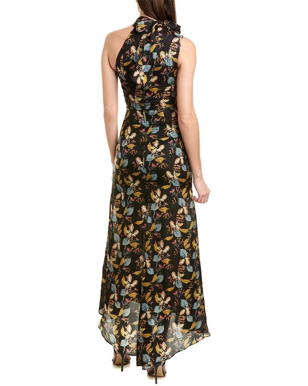 nicholas ava floral tie neck maxi