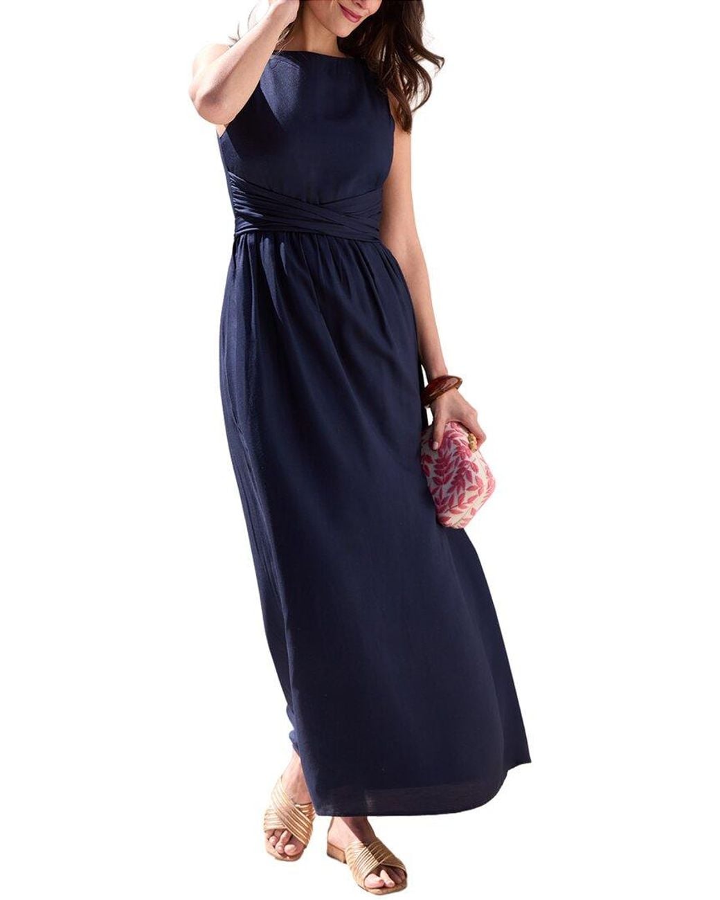 J.McLaughlin Blue Aretha Silk-Blend Dress