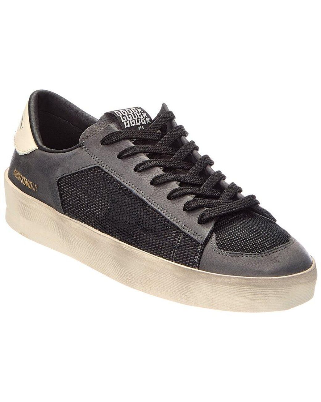 Golden Goose Deluxe Brand Black Superstar Leather & Mesh Sneaker for men