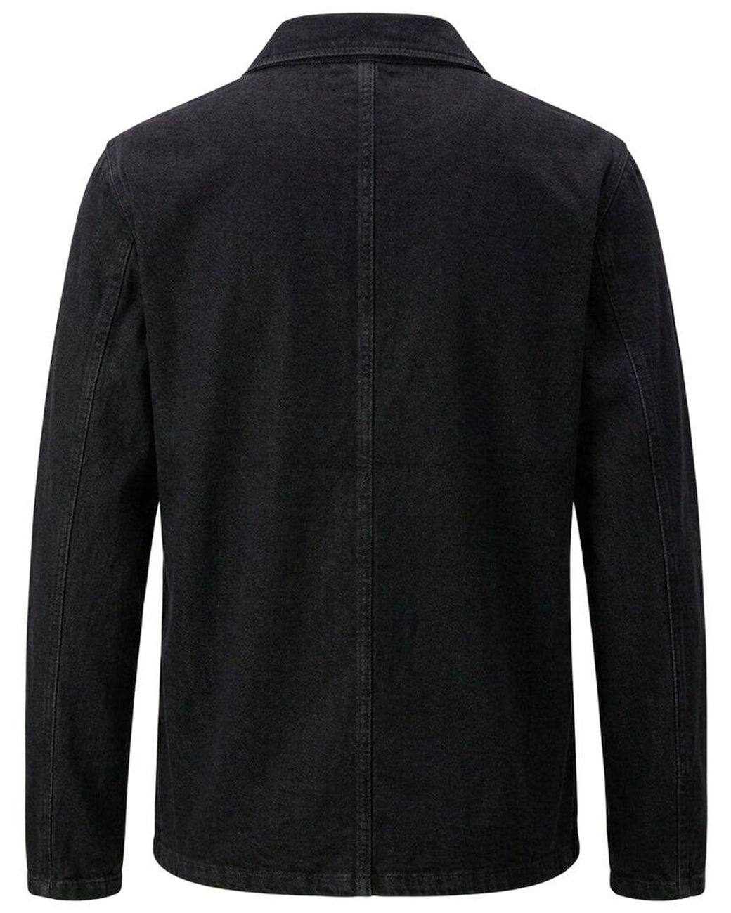 Ron Tomson Black Denim Chore Jacket for men