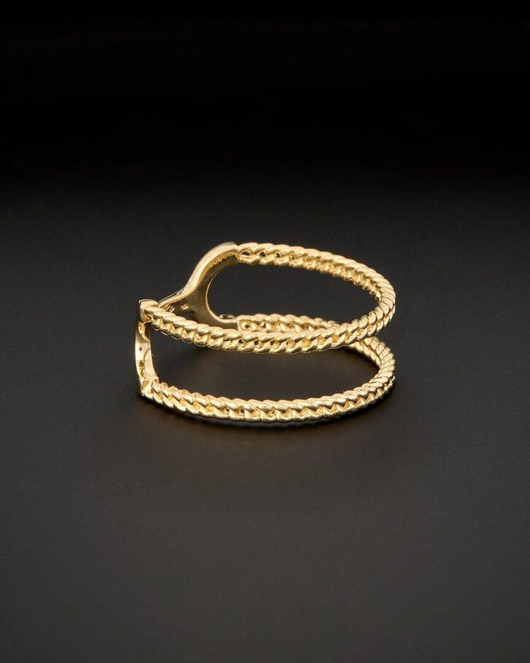 Italian Gold Black 14k Double Row Ring