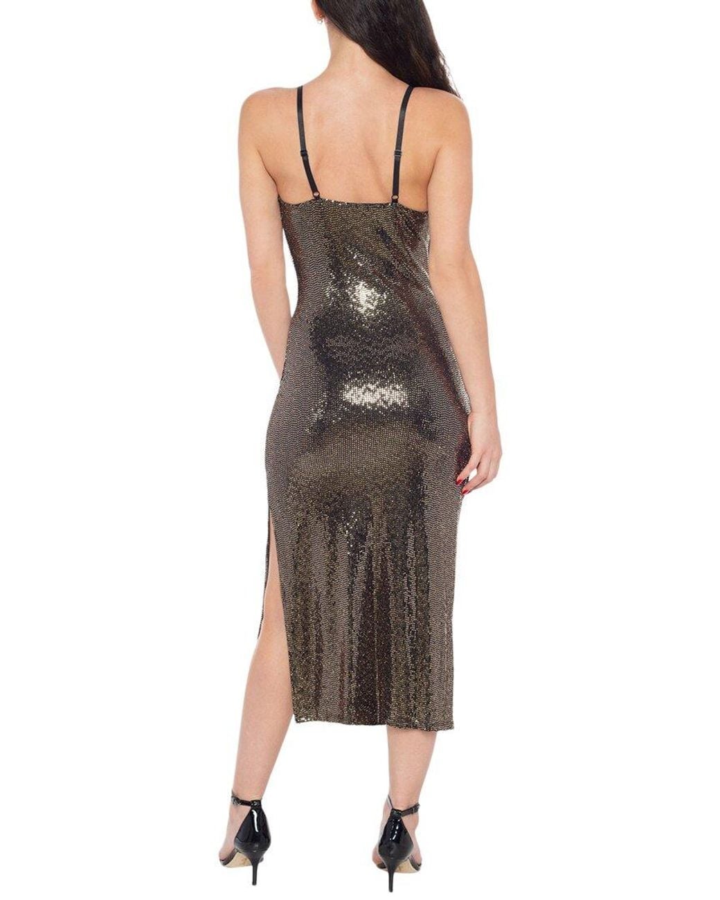 Bebe Brown Slim Maxi Dress