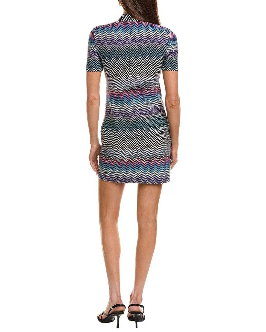 Missoni Blue Mini Wool Dress