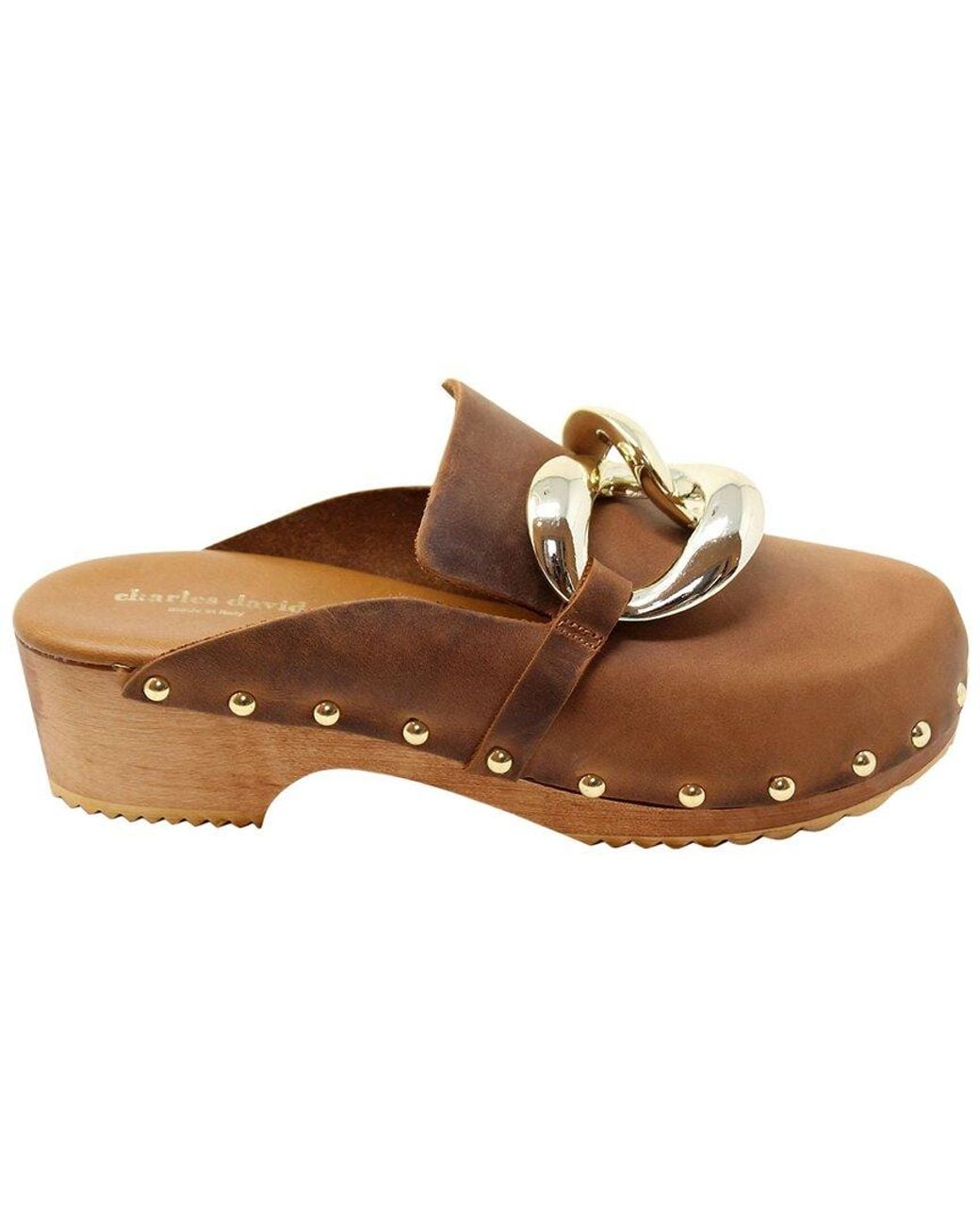 Charles David Brown Siena Leather Clog