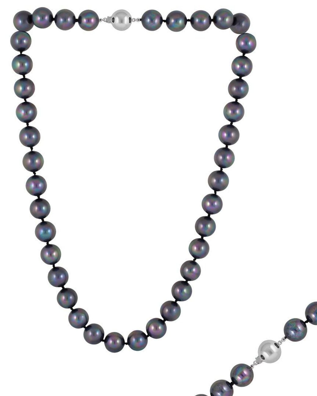 Splendid Metallic 14Mm Pearl Plated Necklace