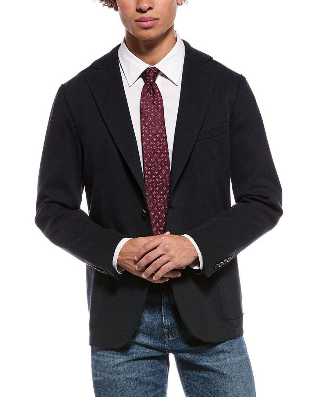 Eleventy Black Single Breasted Jacket for men