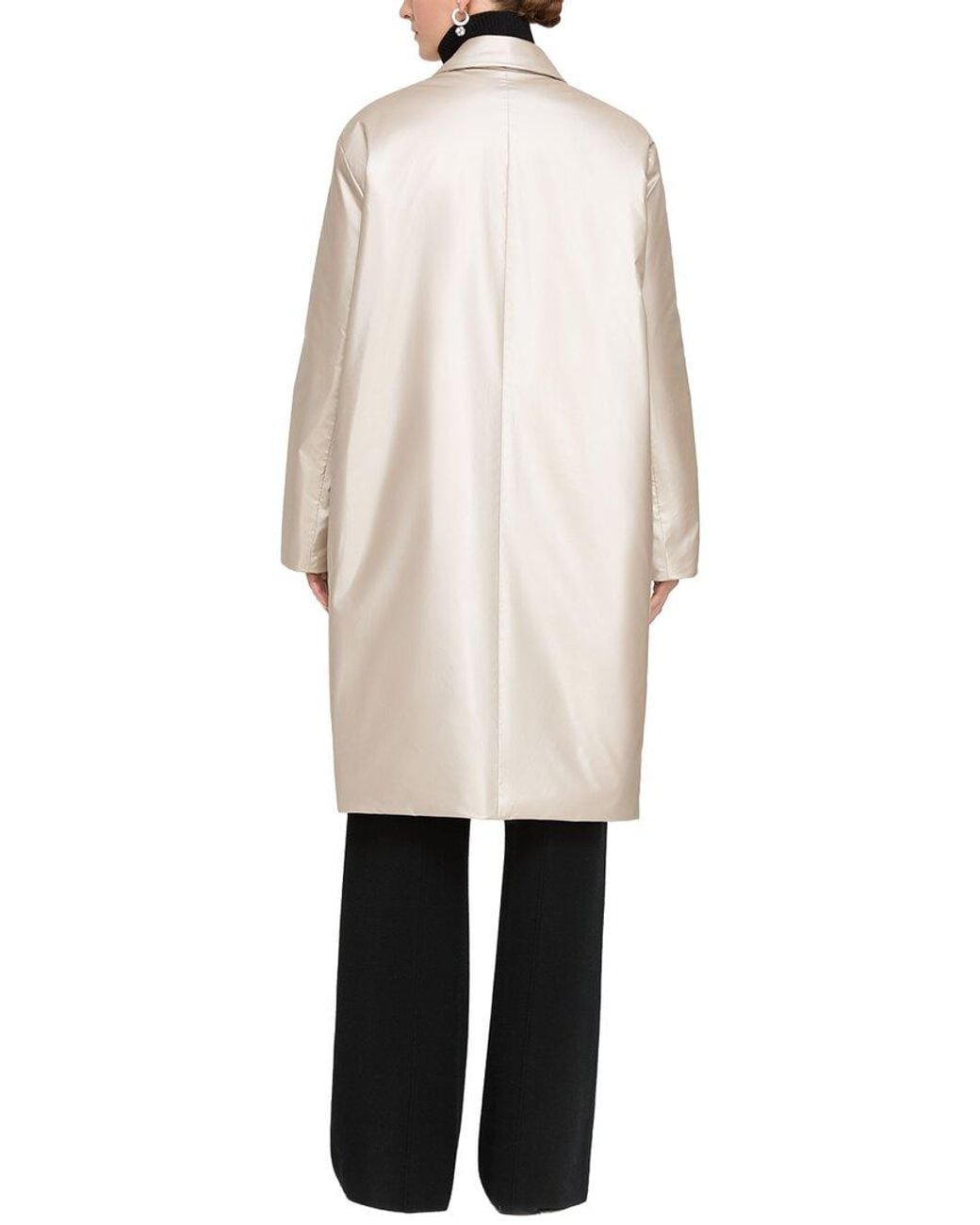 Lafayette 148 New York White Soft Shoulder Snap Closure