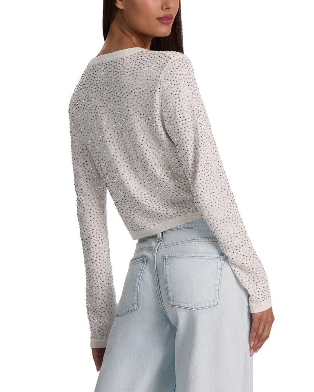 Alice + Olivia Gray Carson Embellished Cardigan