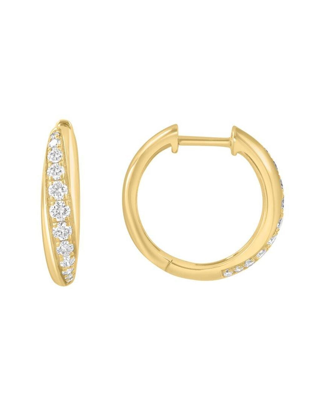 Effy Fine Jewelry Metallic 14k 0.48 Ct. Tw. Diamond Earrings
