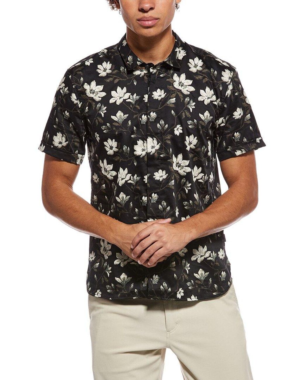 John Varvatos Black Loren Slim Fit Sport Shirt for men