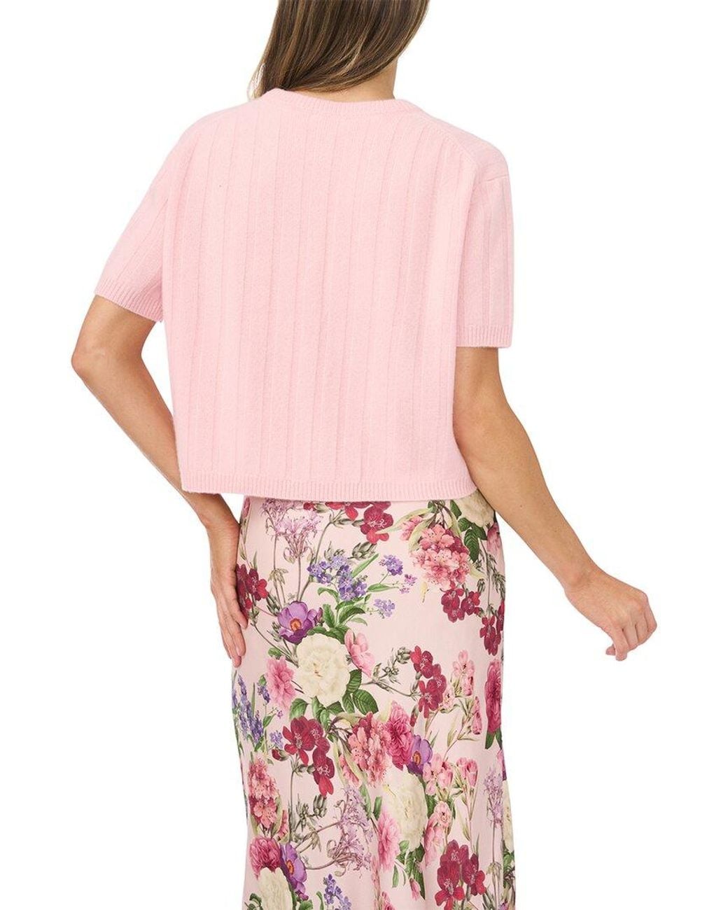 Ted Baker Pink Gina Wide Rib Cashmere Pullover