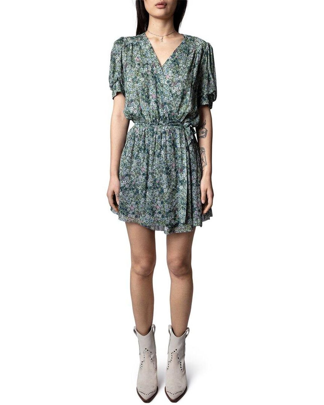 Zadig & Voltaire Betty Mousseline Liberty Gard Dress in Blue | Lyst