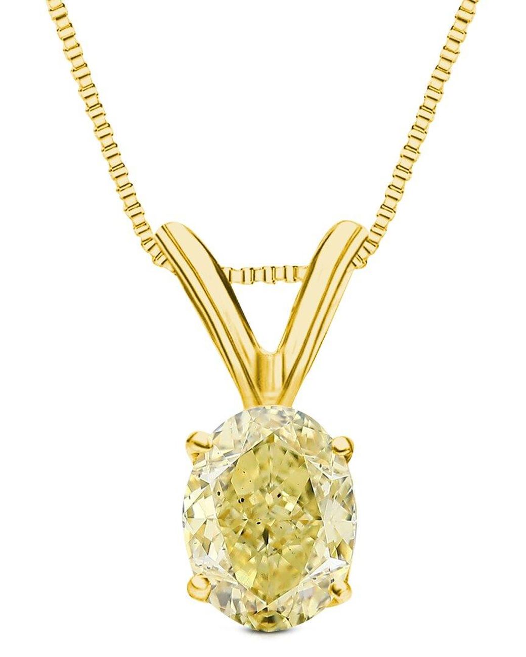 Amairah Metallic 14K 1.00 Ct. Tw. Lab-Grown Diamond Solitaire Pendant Necklace