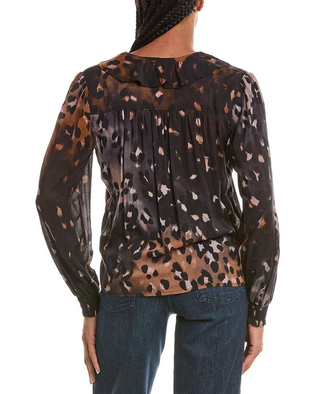 Bella Dahl Black Ruffle Button Down