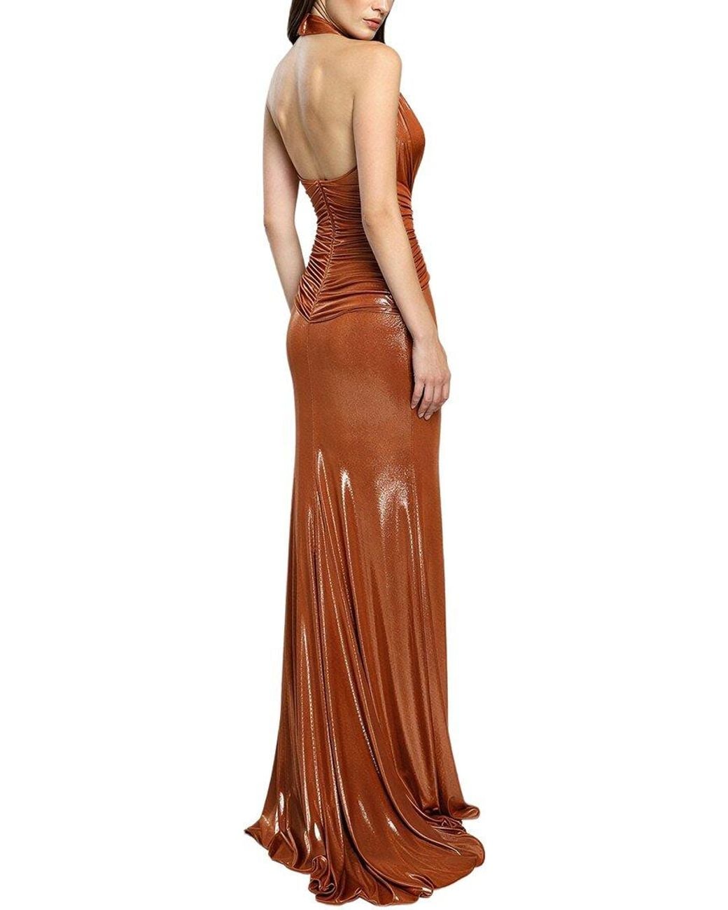 Alma King Brown Solid Maxi Dress