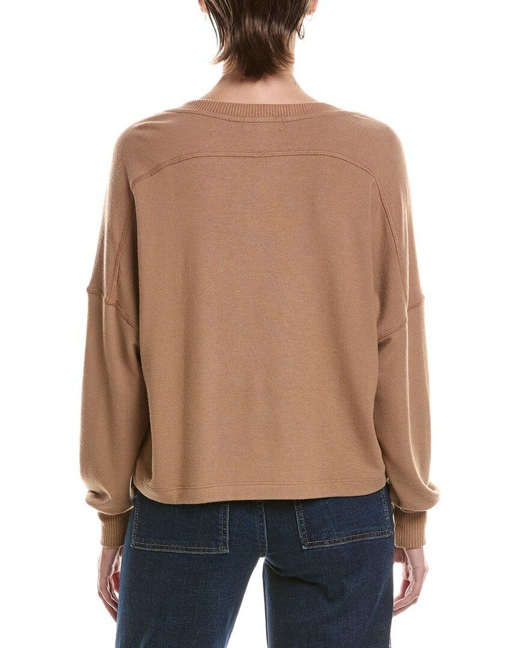 Michael Stars Blue Vic Relaxed V-neck Pullover