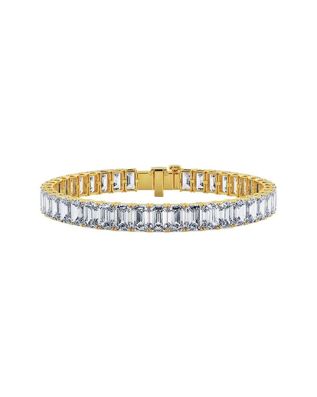 Lab Grown Diamonds White 14K 25.50 Ct. Tw. Lab-Grown Diamond Tennis Bracelet